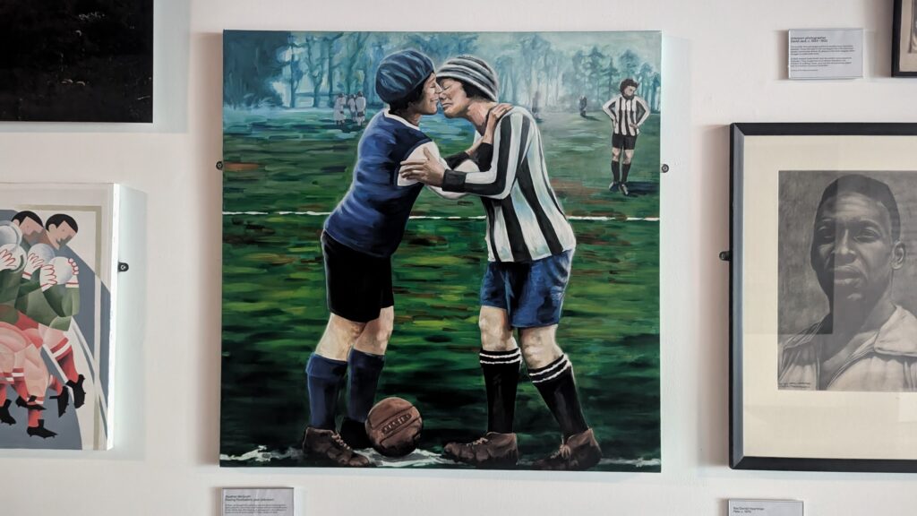 Kissing Footballers landscape