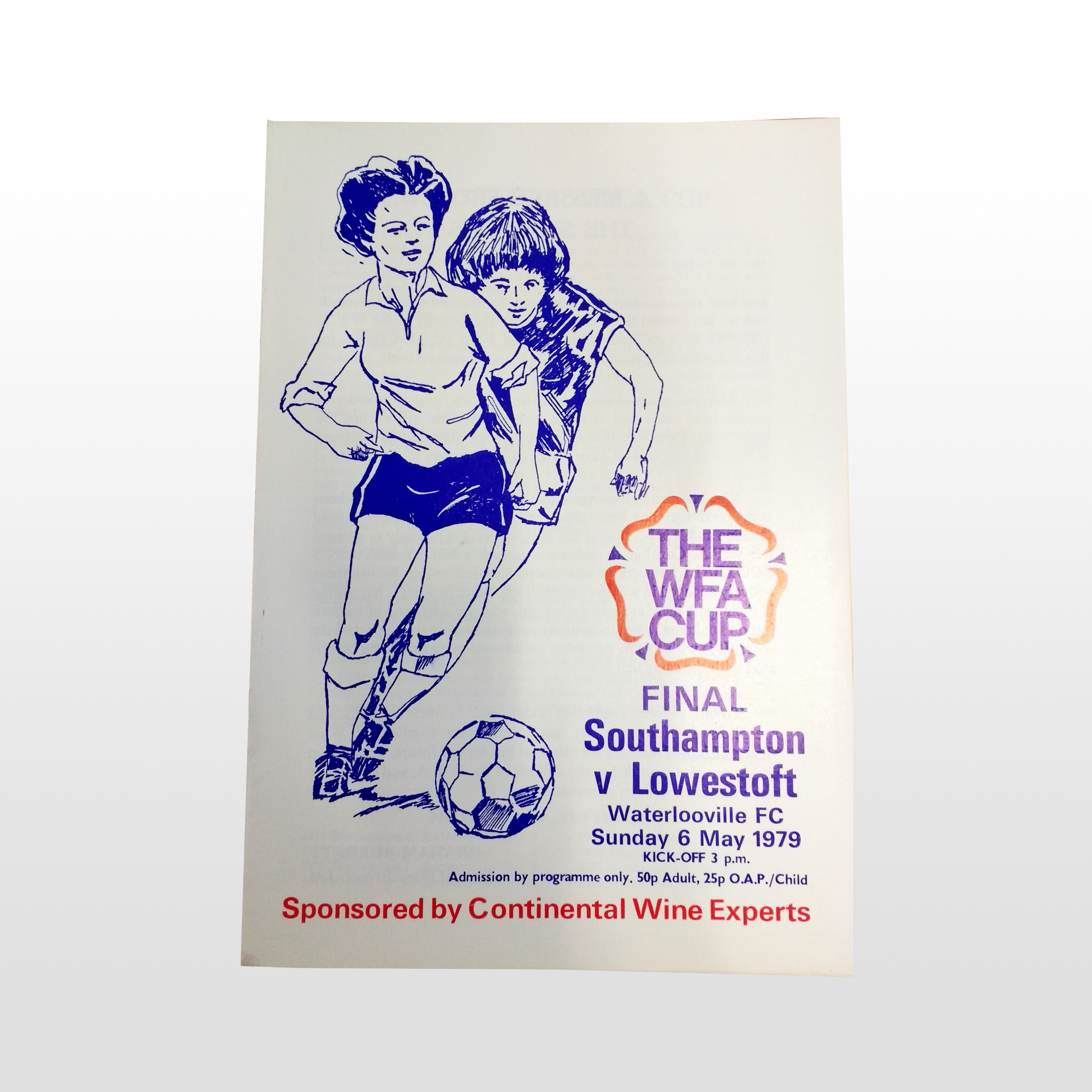 1979 WFA Cup Final programme