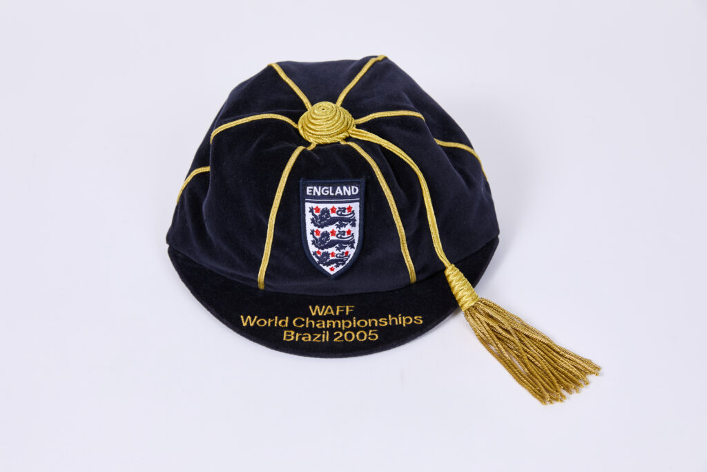 England Cap included in the National Football Museums new book called The Story of Football in 100 Objects