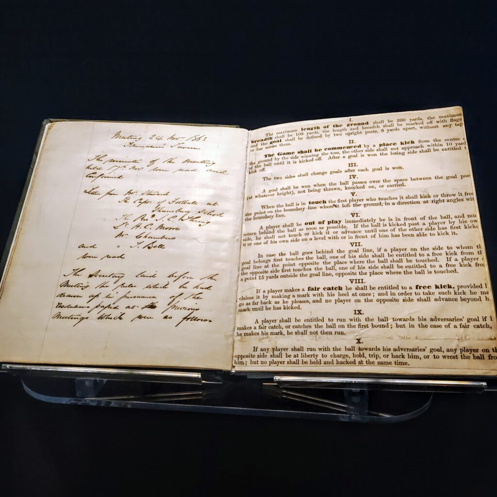 Laws of the Game manuscript 1863