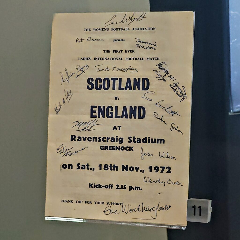 England Women Scotland Women programme 1972
