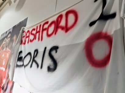 Marcus Rashford bedsheet banner